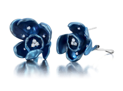 *RESERVE TODAY* Graziela Gems Blue Titanium Orchid Earrings