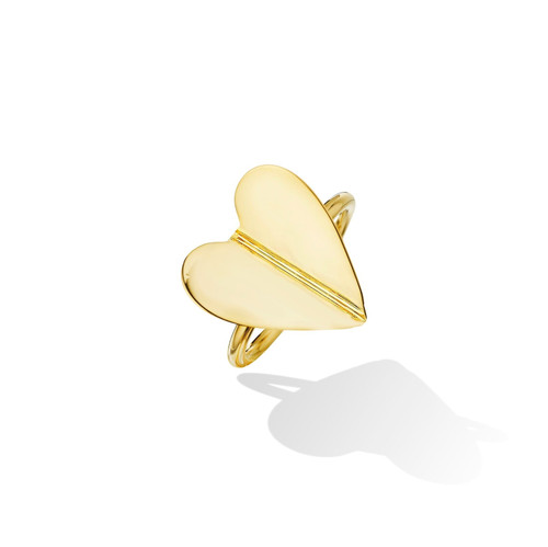 *RESERVE TODAY* Cadar Yellow Gold Wings of Love Folded Heart Ring