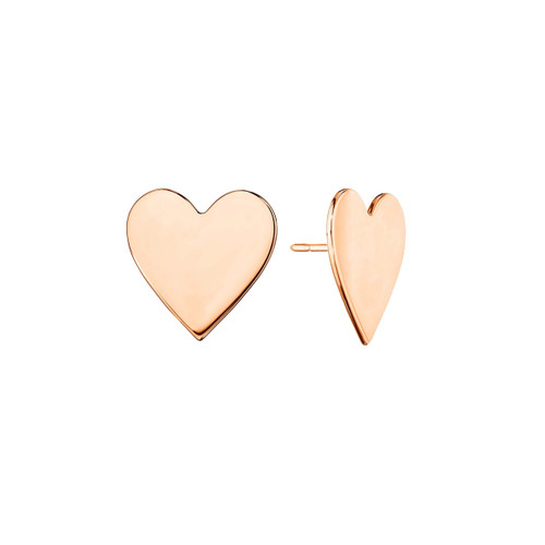 *RESERVE TODAY* Cadar Large Rose Gold Wings of Love Heart Stud Earrings