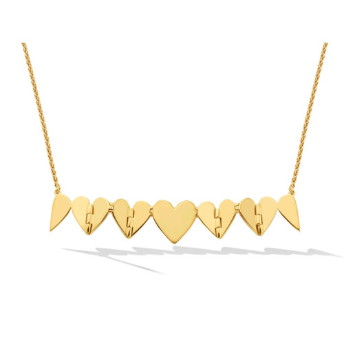 *RESERVE TODAY* Cadar Yellow Gold Endless 5 Heart Necklace