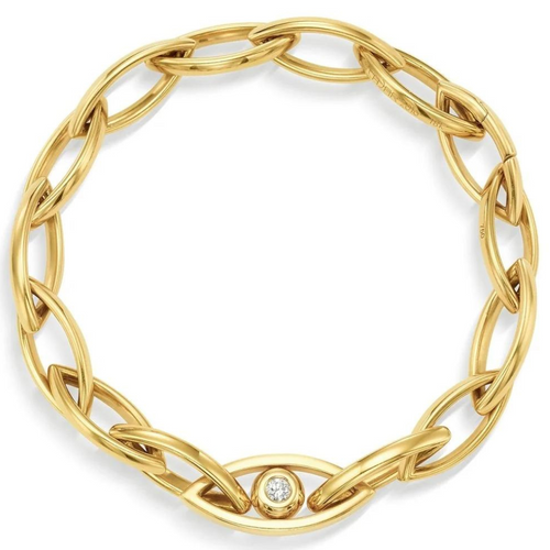 *RESERVE TODAY* Cadar Yellow Gold Reflections Link Bracelet with White Diamonds