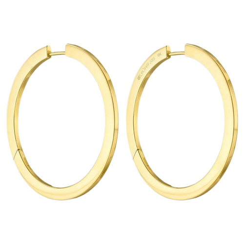 *RESERVE TODAY* Cadar Large Yellow Gold Plain Hoop Earrings