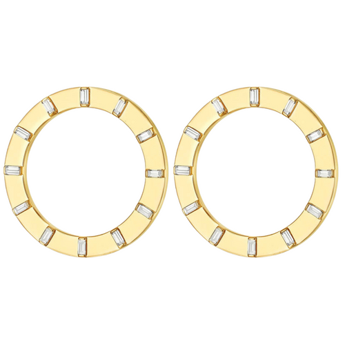 *RESERVE TODAY* Cadar Yellow Gold Sole Unity Stud Earrings with White Diamonds