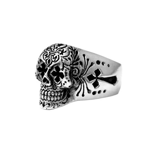 King Baby Studio Day of the Dead Skull Ring, Size 11