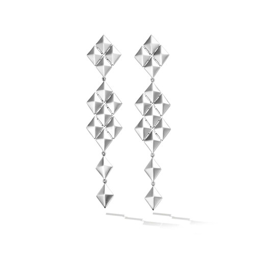 *RESERVE TODAY* Cadar White Gold Python Symmetrical Drop Earrings