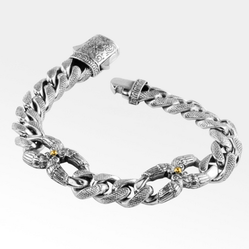 Konstantino Sterling Silver & 18K Gold Link Bracelet