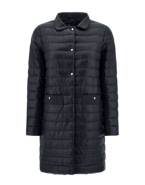 Herno Nylon Ultralight Coat in Navy Blue
