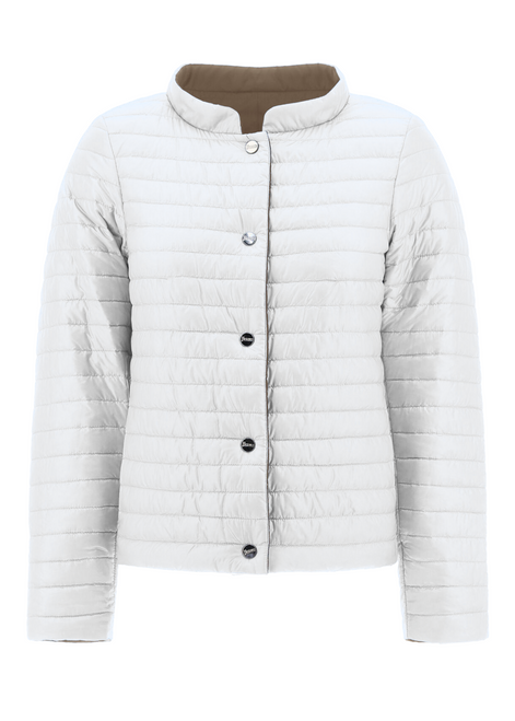 Herno Nylon Ultralight Reversible Jacket in White/Beige