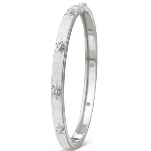 Buccellati Macri Classica 18K White Gold Bangle Bracelet (8.5mm)