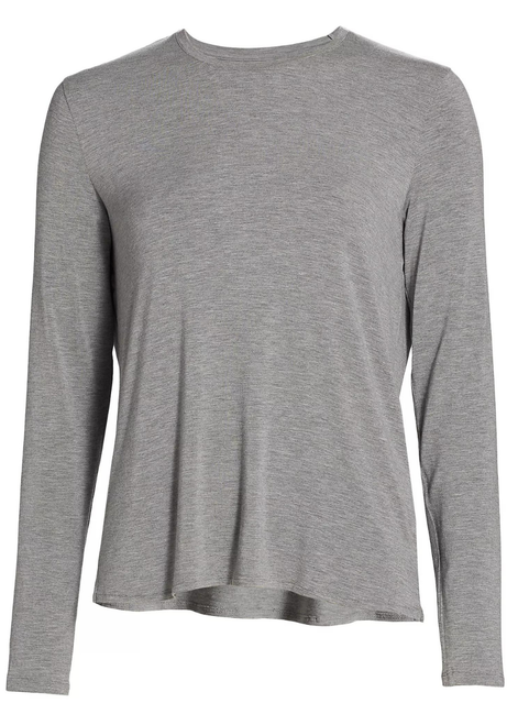 Majestic Filatures Soft Touch Semi Relaxed Crewneck in Gris Chine, Size 5