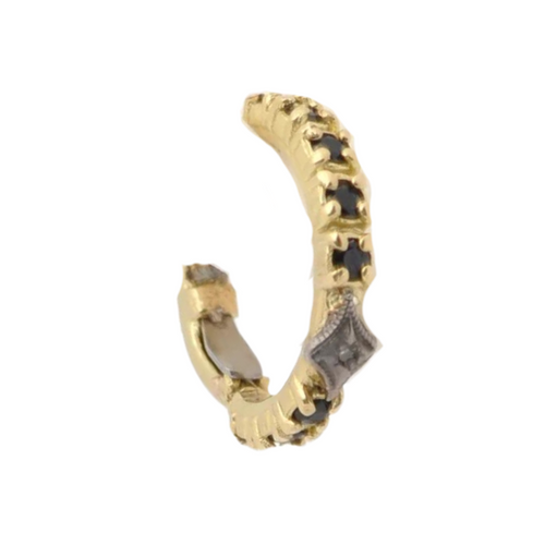 *RESERVE TODAY* Armenta 18K Yellow Gold and Blackened Sterling Silver Hinged Crivelli Ear Cuff