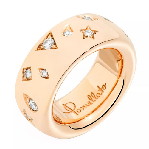 *RESERVE TODAY* Pomellato Iconica 18K Rose Gold Medium Ring with Diamonds
