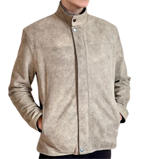 Remy Men's Leather Jacket in Diego/Rustic, Size 42