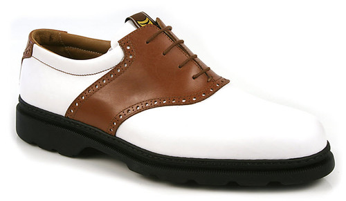 *RESERVE TODAY* Michael Toschi G1 Classic Saddle Golf Shoes in Cigar/White