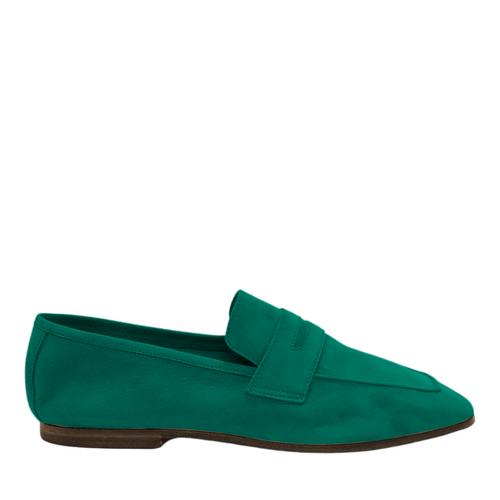 Sophique Milano Essenziale Classic Suede Loafer in Emerald Green