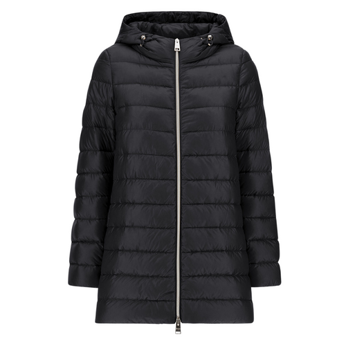 Herno Resort Nylon Ultralight A-Shape Jacket in Black, Size 54