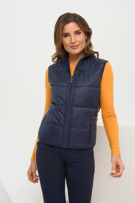 Anatomie Terry Reversible Vest in Navy, Size X-Small