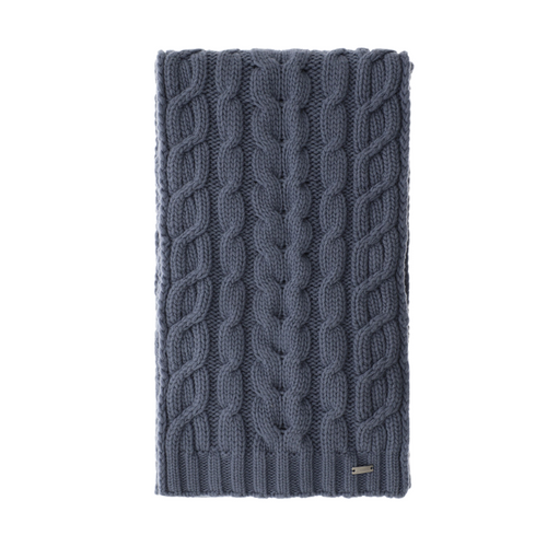 Herno Resort Scarf in Infinity Braid in Air Force Blue
