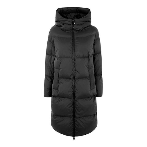 Herno Matte Nylon Oversized Puffer Coat in Black, Size 44