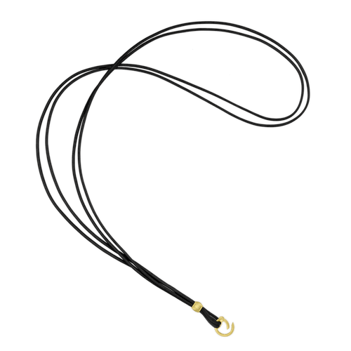 Paul Morelli Meditation Bell Cord Necklace (Black), 27"