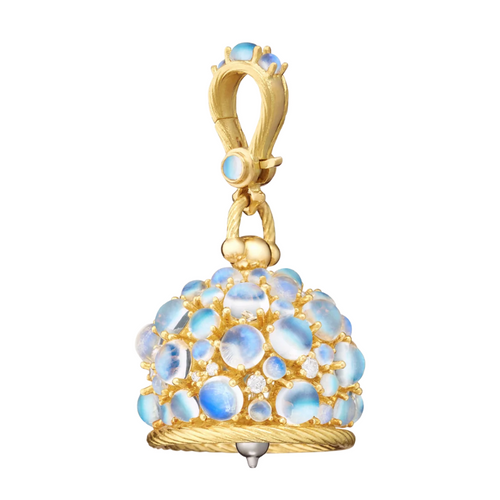 Paul Morelli 18K Yellow Gold Moonstone Meditation Bell with Diamonds, 20mm