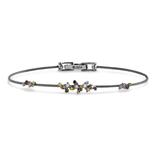 Paul Morelli 18K Black Gold Single Confetti Unity Bracelet with Diamonds