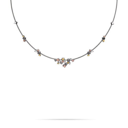 Paul Morelli 18K Black Gold Single Unity Confetti Necklace, 16"
