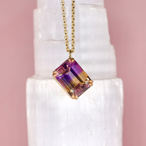 *VIRTUAL TRUNK SHOW* Ametrine Emerald Cut Necklace, 18"