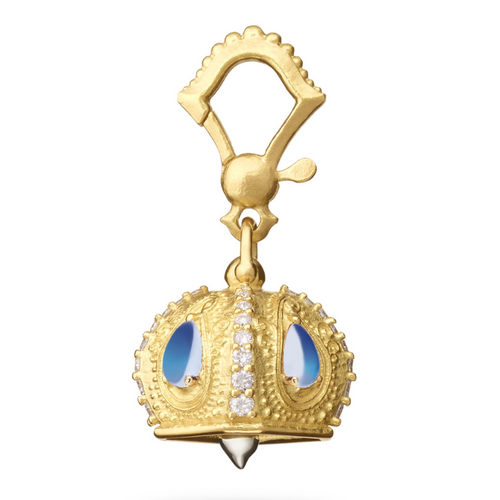 Paul Morelli 18K Yellow Gold Raja Mediation Bell with Moonstone, 9.5mm
