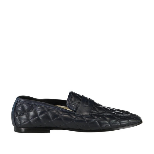 Sophique Milano Essenziale Classic Quilted Leather Loafer in Navy