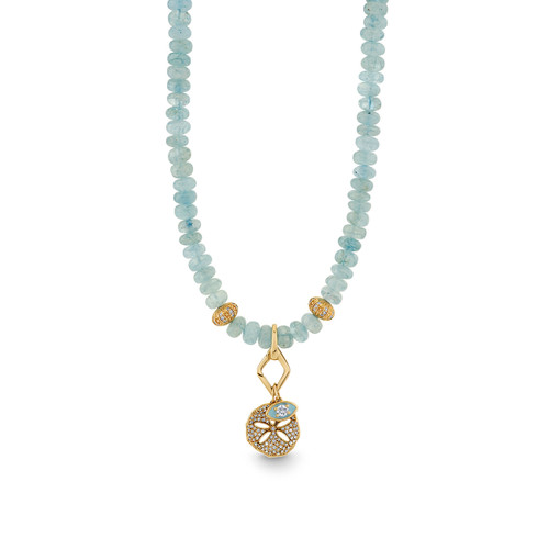 *VIRTUAL TRUNK SHOW* Sydney Evan 14K Yellow Gold & Diamond Multi Charm On Aquamarine