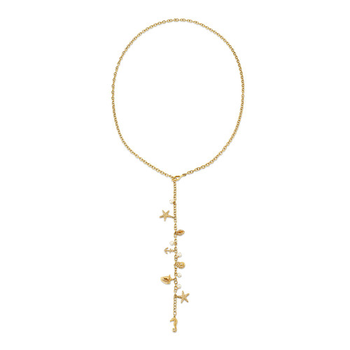 *VIRTUAL TRUNK SHOW* Sydney Evan 14K Yellow Gold & Diamond Multi Sea Charm Drop Necklace
