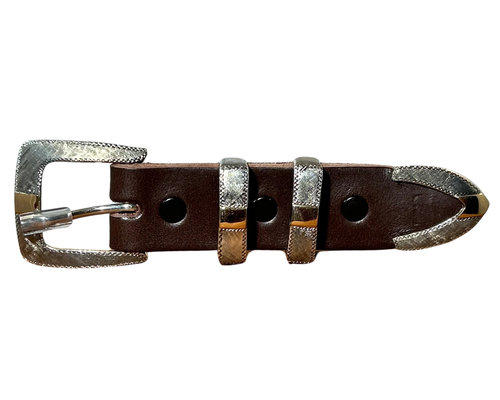 Chacon Denver Florentine Engraved Buckle with 14K Gold, 1"