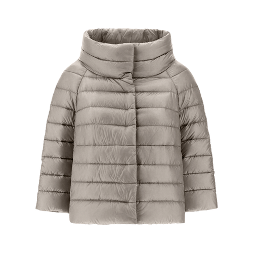 Herno Sofia Mini Cape in Grigio Chiaro, Size 42