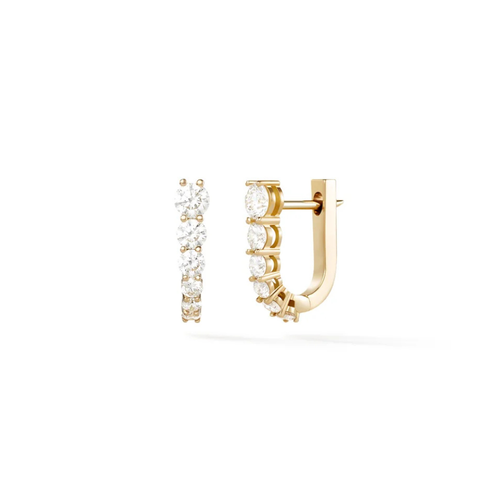 *RESERVE TODAY* Melissa Kaye 18K Yellow Gold Aria U Huggie Hoops