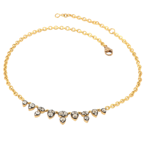 Sylva & Cie. 18K Yellow Gold Old Euro Diamond Cut Necklace, 16"