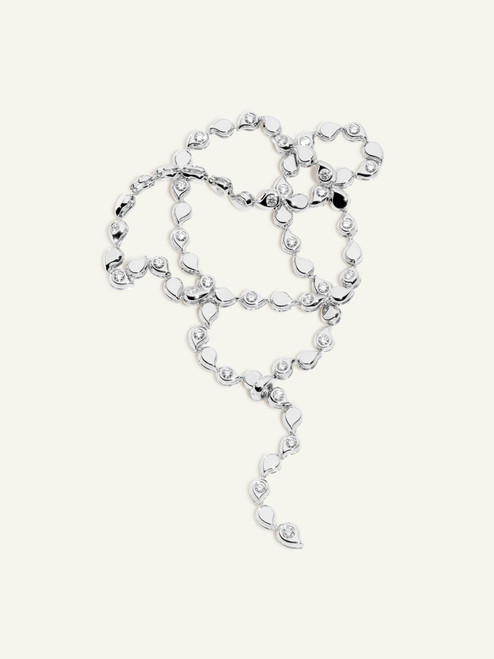 *RESERVE TODAY* Tamara Comolli 18K White Gold Snowflakes Alternating Rivière Classic Collier Necklace, 58cm