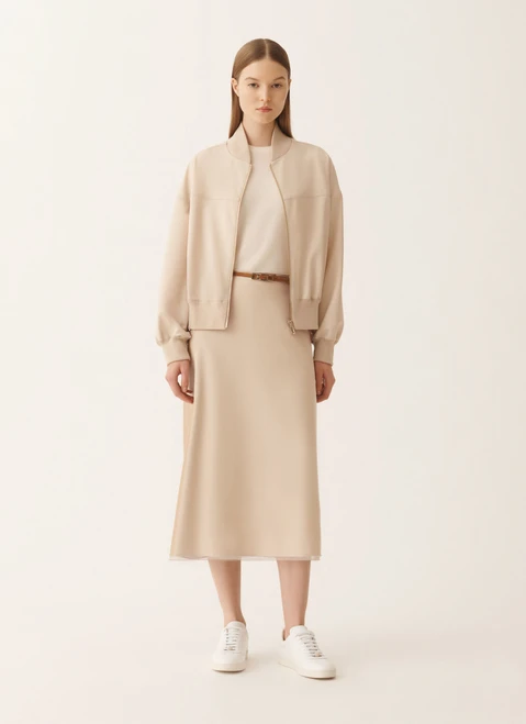 Fabiana Filippi Wool & Cotton Sweater in Butter, Size 42