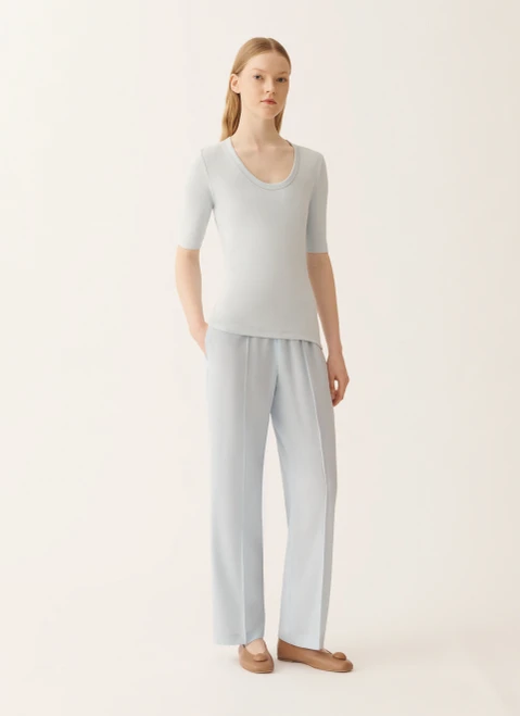 Fabiana Filippi Jersey T-Shirt in Aqua, Size 38