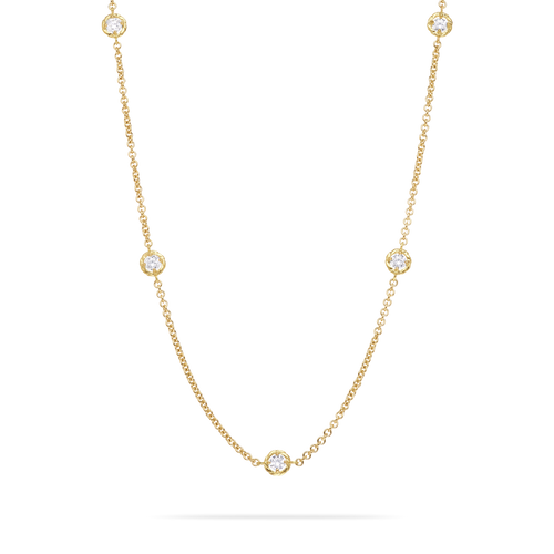 Paul Morelli 9 Round Stone Chain Necklace, 18"