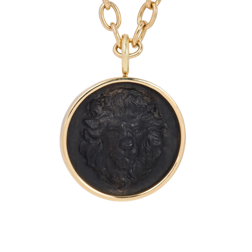 *RESERVE TODAY* Sidney Garber Ebony Lion Head Pendant