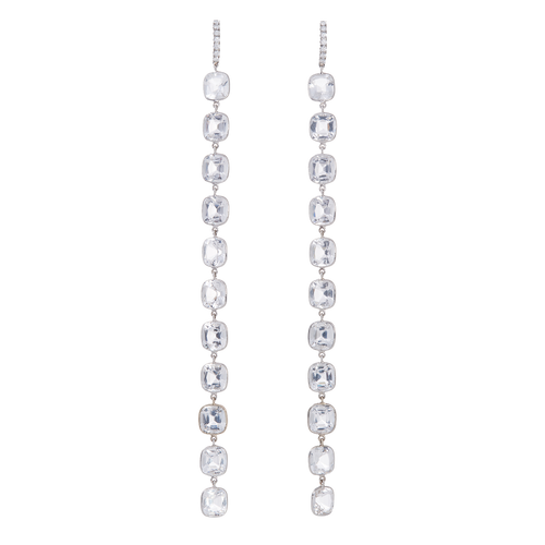 *RESERVE TODAY* Sidney Garber 11 Stone Rock Crystal Earrings