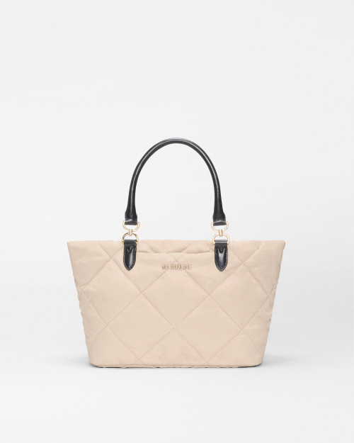 MZ Wallace Small Madison E/W Tote in Buff/Black
