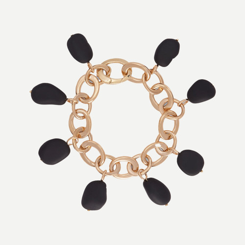 *RESERVE TODAY* Sidney Garber Crescent Link Bracelet with Black Tourmaline