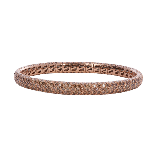 *RESERVE TODAY* Sidney Garber Cognac Diamond Narrow Pavé Stretch Bracelet