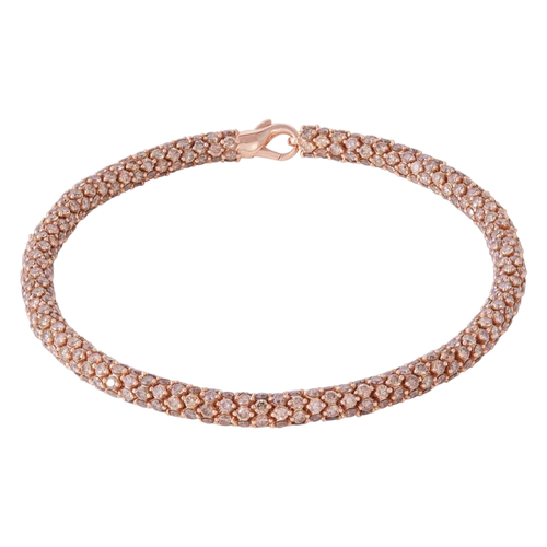 *RESERVE TODAY* Sidney Garber Cognac Diamond Rope Bracelet, 8"