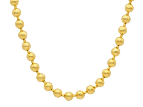 *SPECIAL ORDER TODAY* GURHAN Spell 24K Gold Statement Beaded Necklace, Hand-Hammered Balls