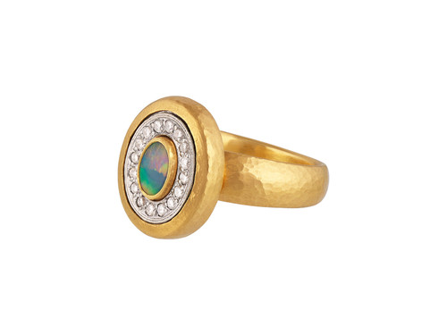 *SPECIAL ORDER TODAY* GURHAN Muse One-of-a-Kind 24K Gold Opal Center Stone Cocktail Ring