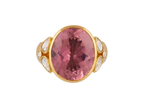 *SPECIAL ORDER TODAY* GURHAN Prism One-of-a-Kind 24K Gold Tourmaline Center Stone Cocktail Ring