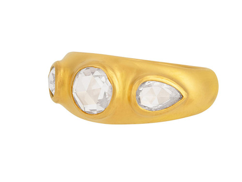 *SPECIAL ORDER TODAY* GURHAN Prism One-of-a-Kind 22K Gold Diamond Cocktail Ring, 7mm Center Round